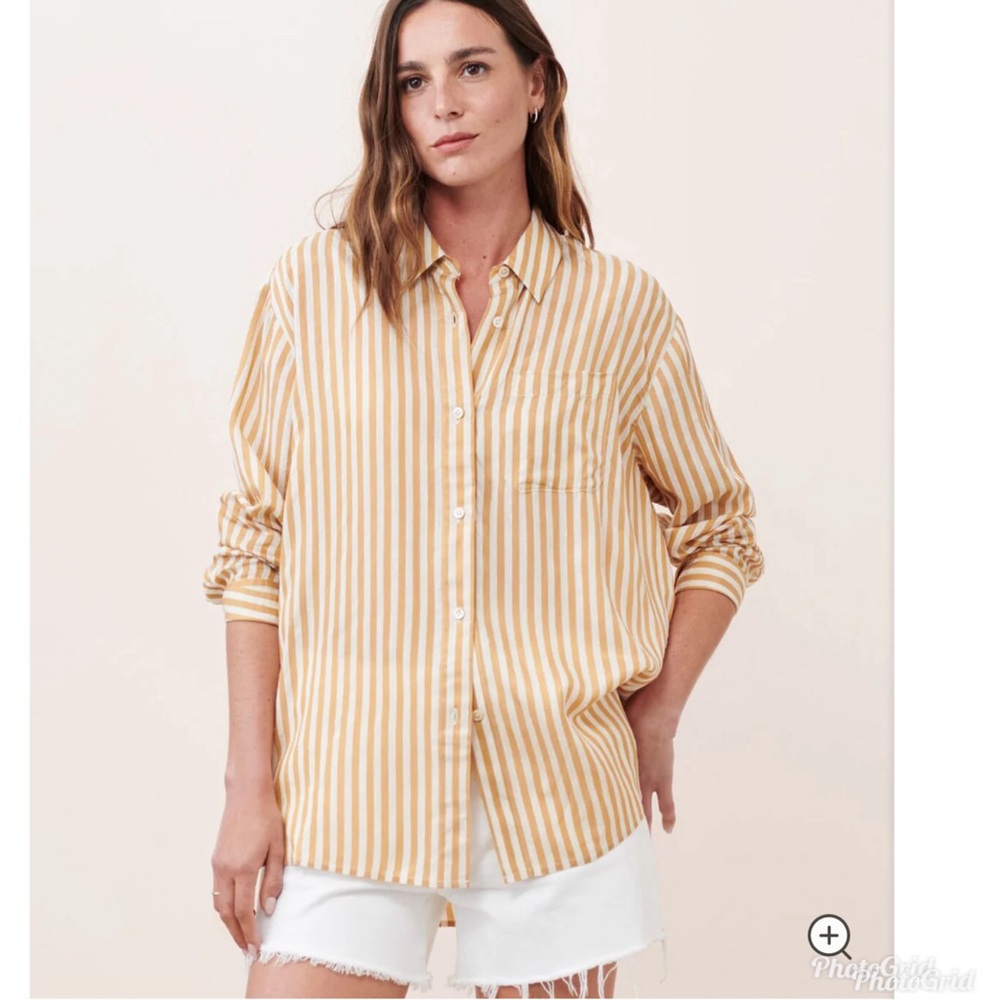 Jenni Kayne oversized Boyfriend buttondown shirt longsleeves lightweight XS